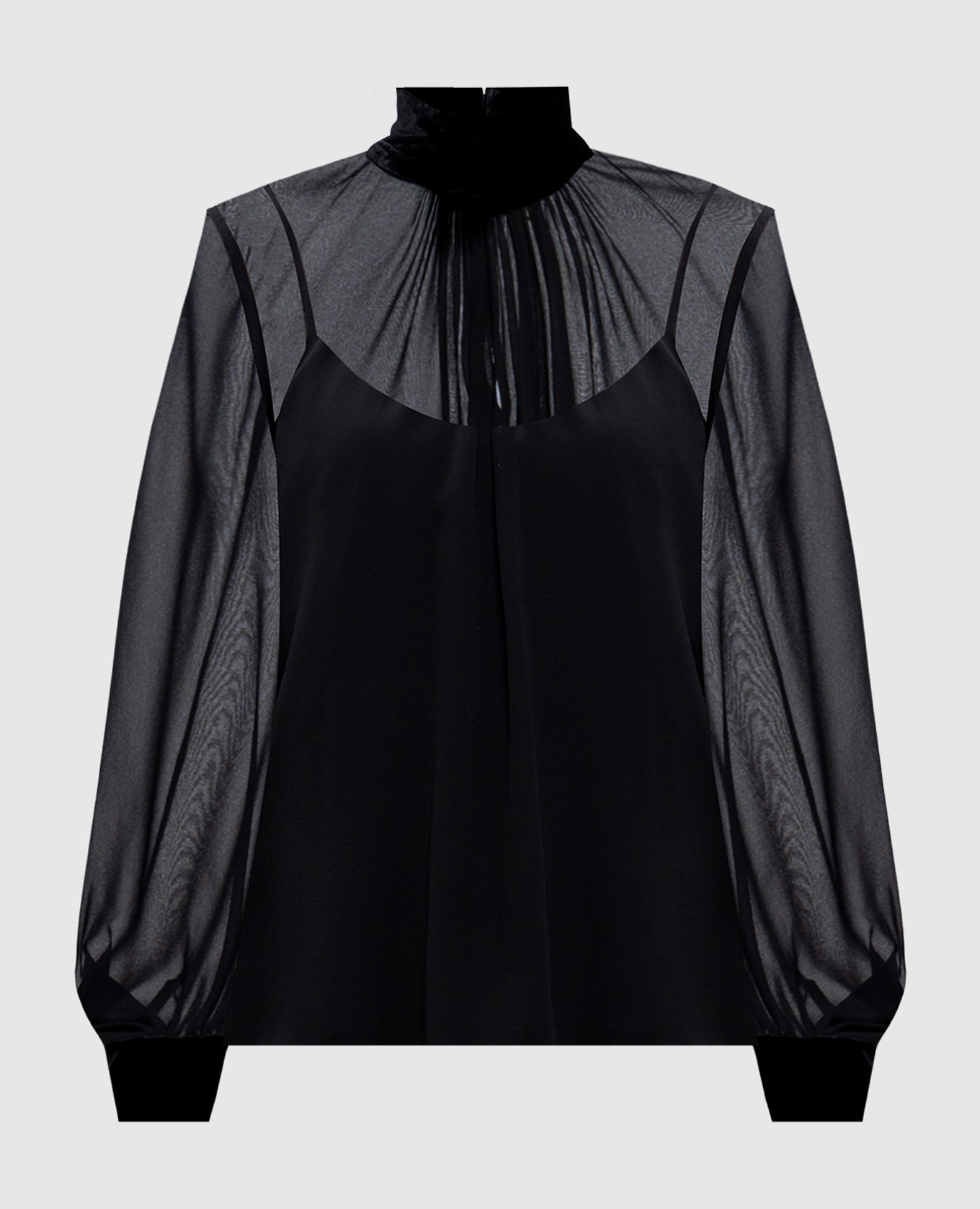 Черная блуза из шелка, Черный, Блузы
Черная блуза из шелка, Черный, Блузы