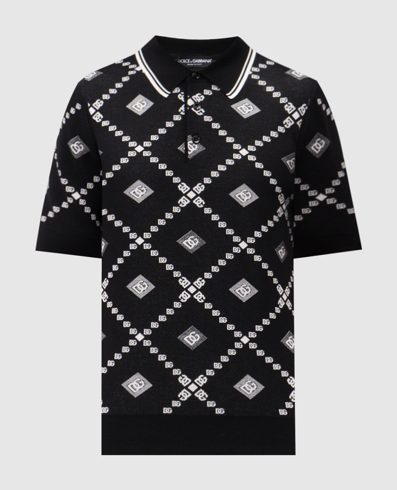 Черное поло из шерсти и шелка, Черный, Поло
Черное поло из шерсти и шелка, Черный, Поло