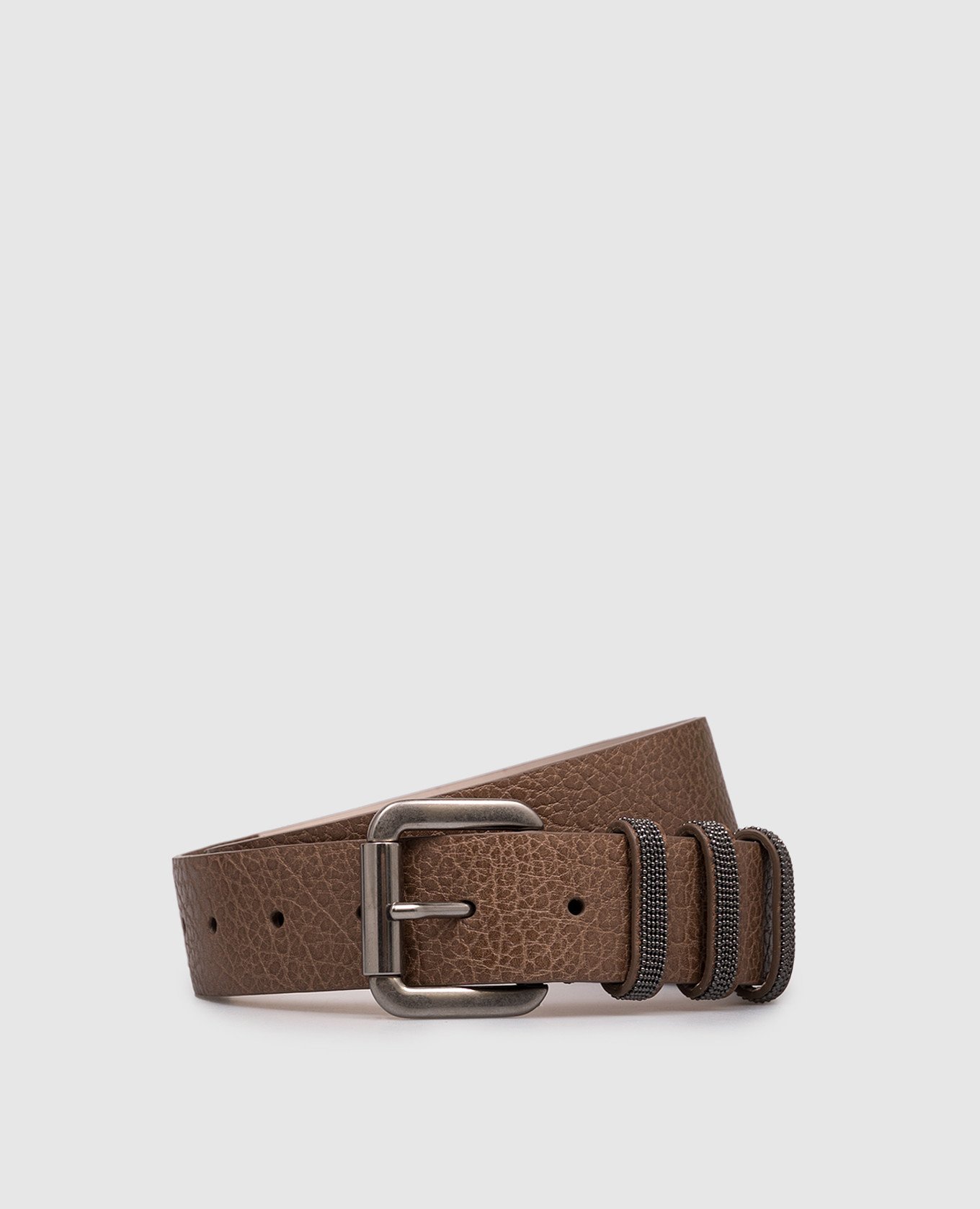 Коричневый кожаный ремень с цепочкой мониль, Ремни
Коричневый кожаный ремень с цепочкой мониль, Ремни