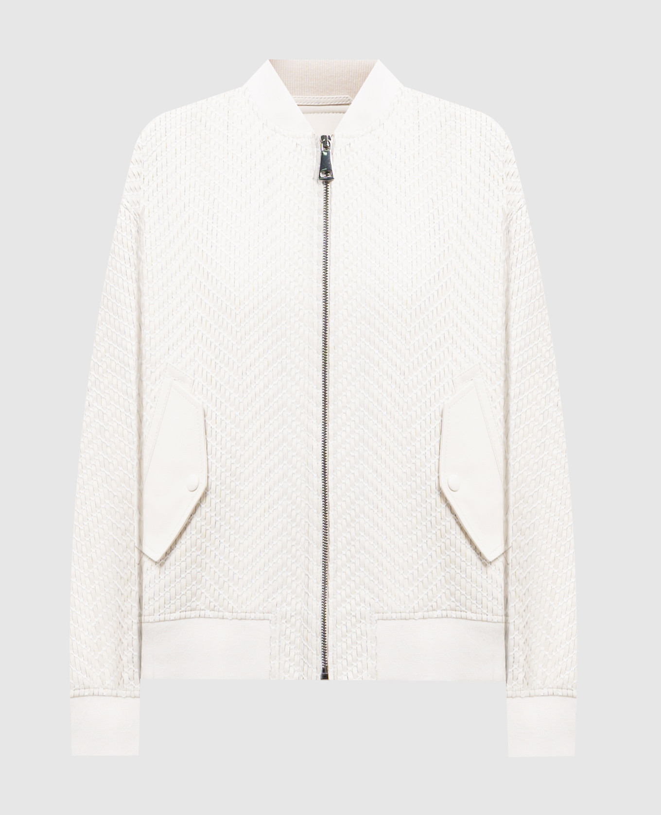 Белый кожаный плетеный бомбер Lily, Бомберы
Белый кожаный плетеный бомбер Lily, Бомберы