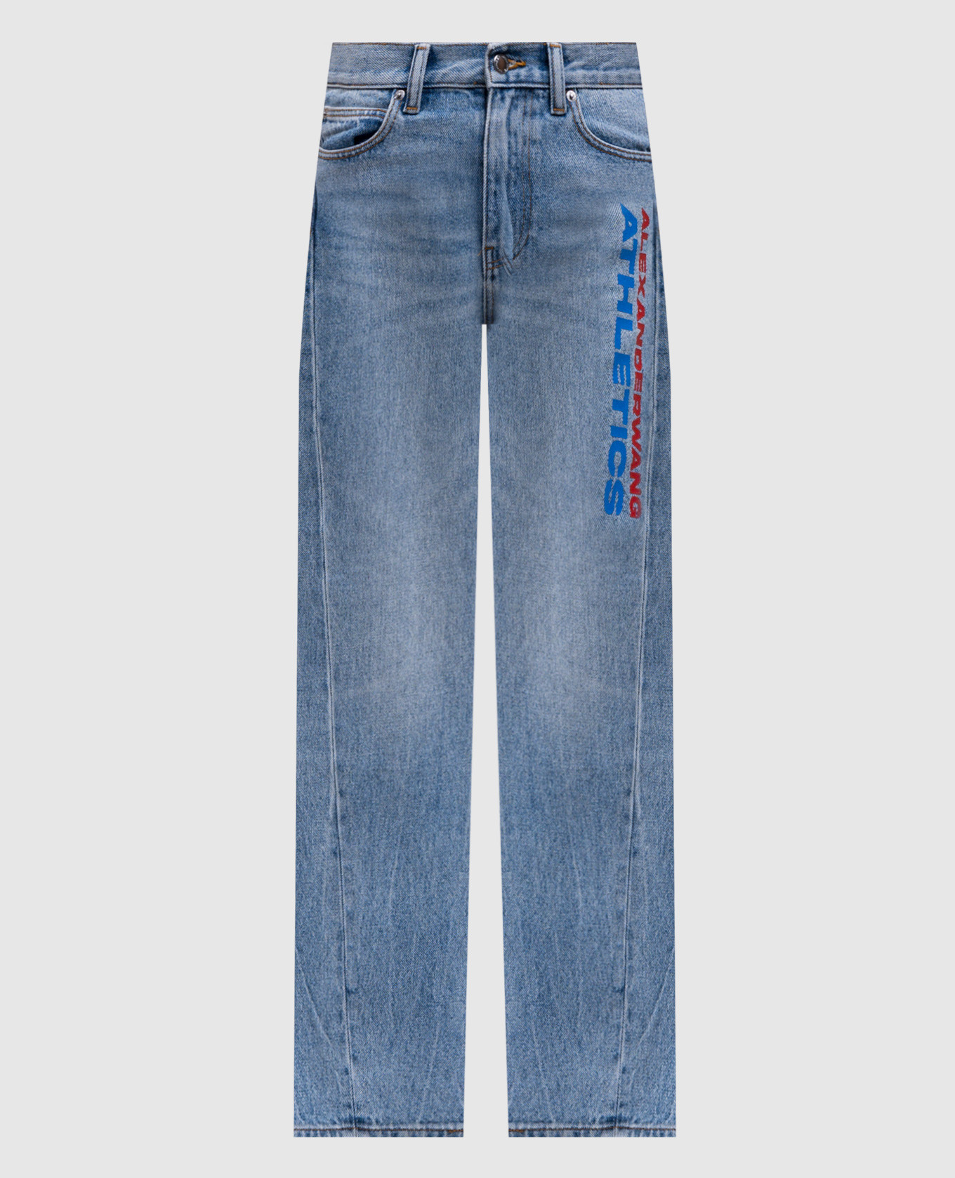 Синие джинсы с принтом логотипа, Синий, Прямые джинсы
Синие джинсы с принтом логотипа, Синий, Прямые джинсы