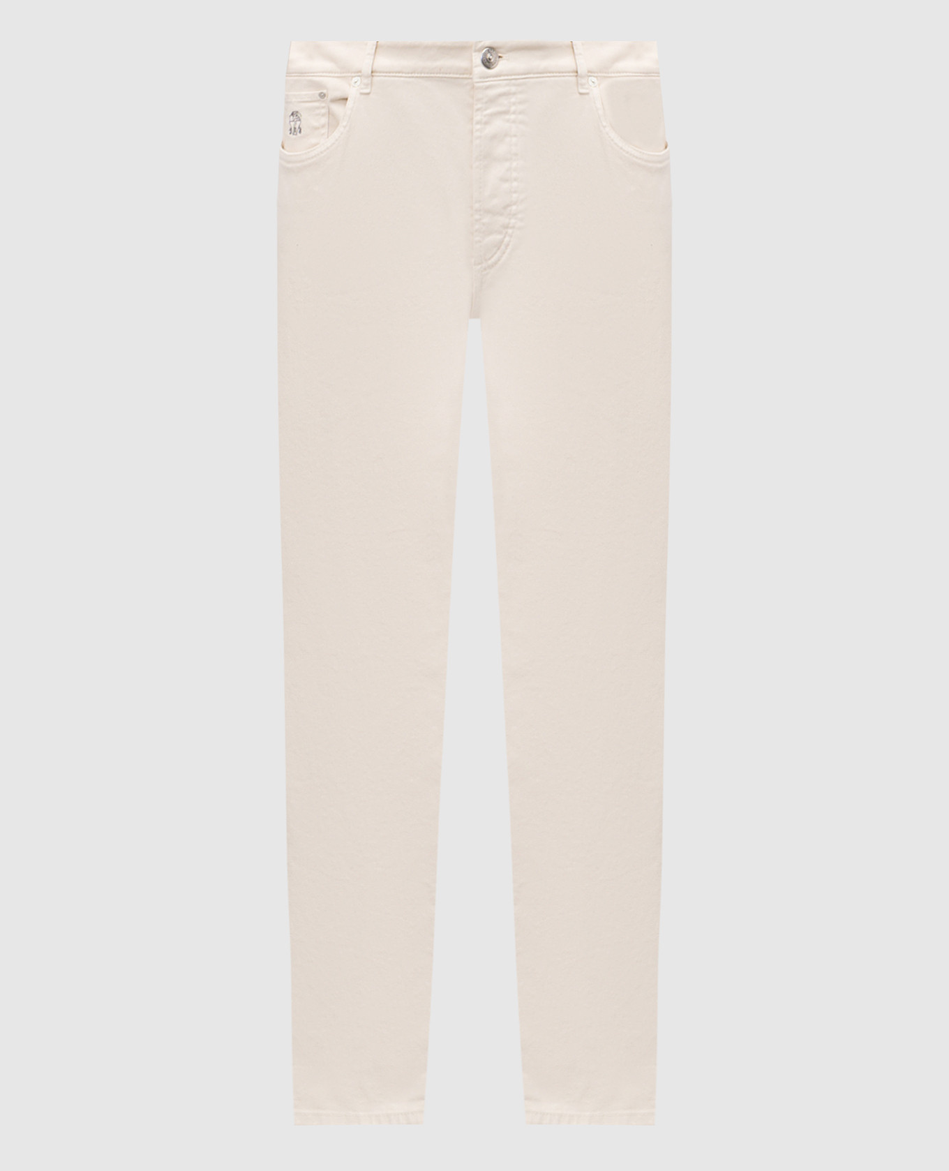 Бежевые джинсы с вышивкой логотипа логотип, Бежевый, Зауженные джинсы
Бежевые джинсы с вышивкой логотипа логотип, Бежевый, Зауженные джинсы