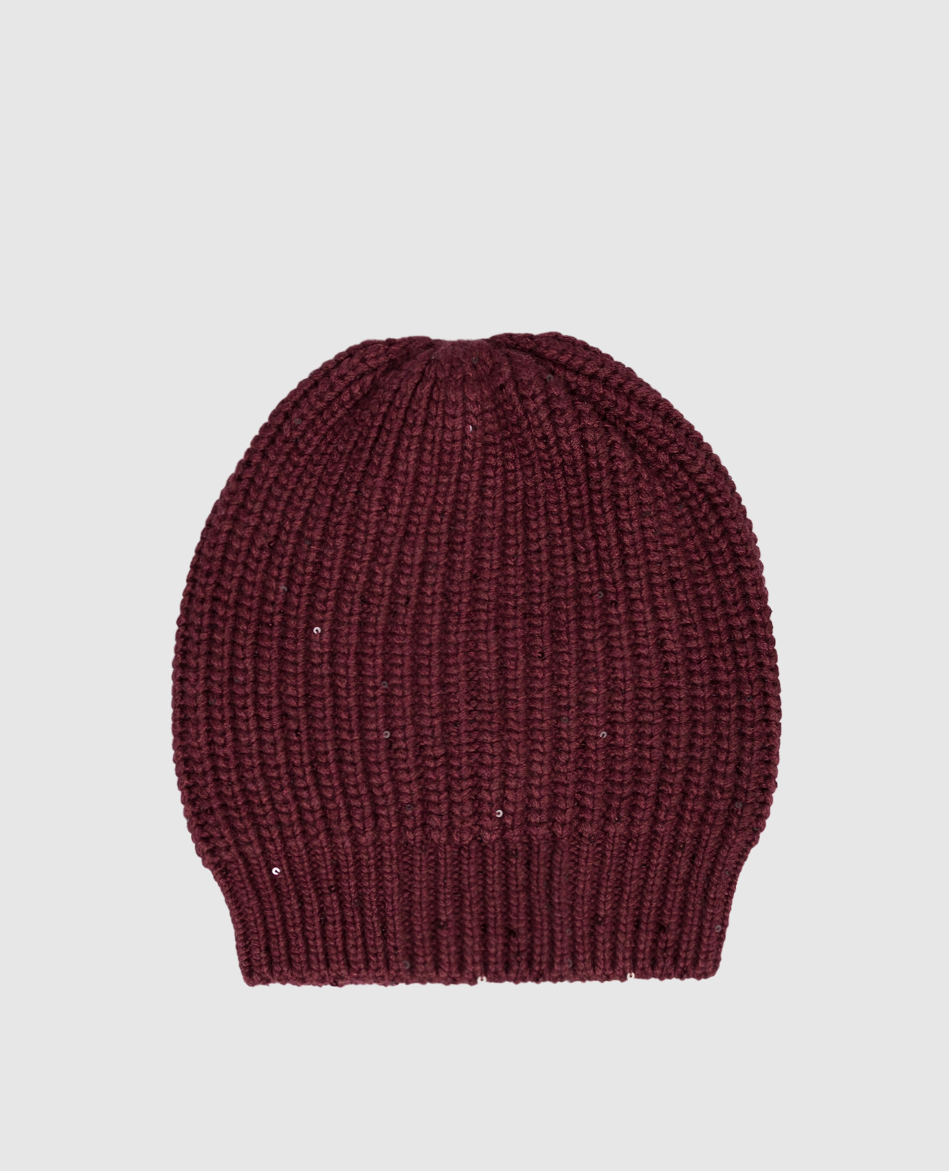 Бордовая шапка из кашемира и шелка с пайетками, Бордовый, Шапки
Бордовая шапка из кашемира и шелка с пайетками, Бордовый, Шапки