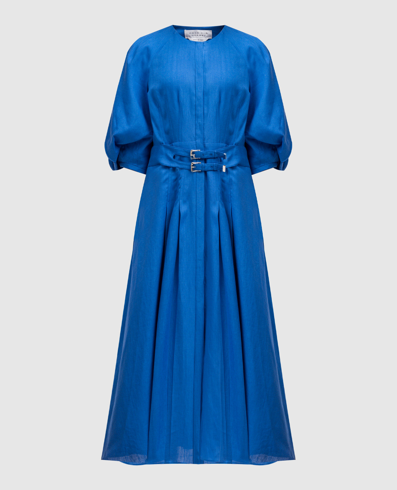 Синее платье-рубашка Elea из льна