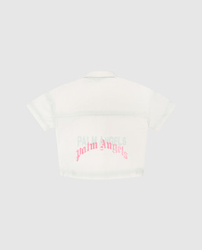 Palm Angels Дитяча зелена сорочка з принтом логотипа PGGG002S25FAB00112+