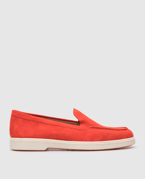 Santoni Красные замшевые лоферы WUYA58856TISNPYL