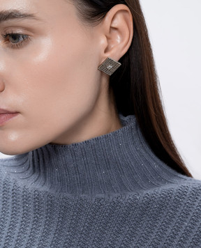 Peserico Серебряные серьги с цепочкой мониль E35436C0CC373