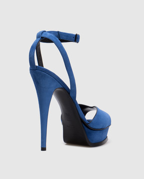 Saint Laurent Сині замшеві босоніжки 502957