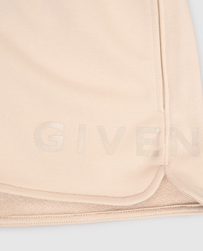 Givenchy Дитячі бежеві шорти з логотипом H3079512+