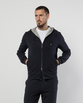 Canali Синяя спортивная куртка MJ02045T0831
