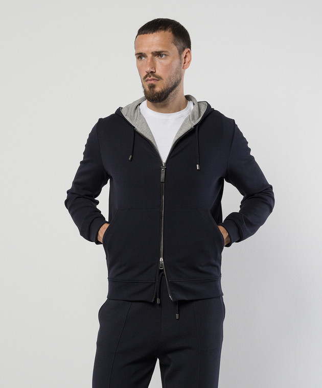 Canali Синя спортивна куртка MJ02045T0831 зображення 3