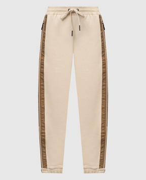 Moncler Grenoble Бежевые джогеры с лампасами J20988H00001899RB
