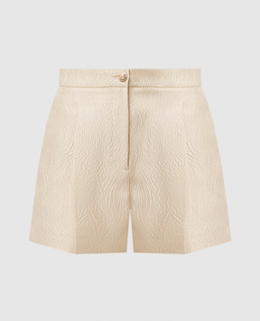 Twinset Желтые шорты в узоре 251TP2242