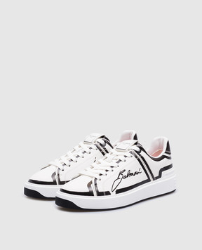 Balmain Білі кеди B-Court з принтом Je t'aime EN1VI690LCLP