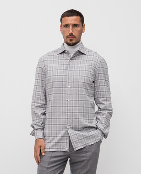 ISAIA Сіра сорочка в клітинку IM10TCC9903