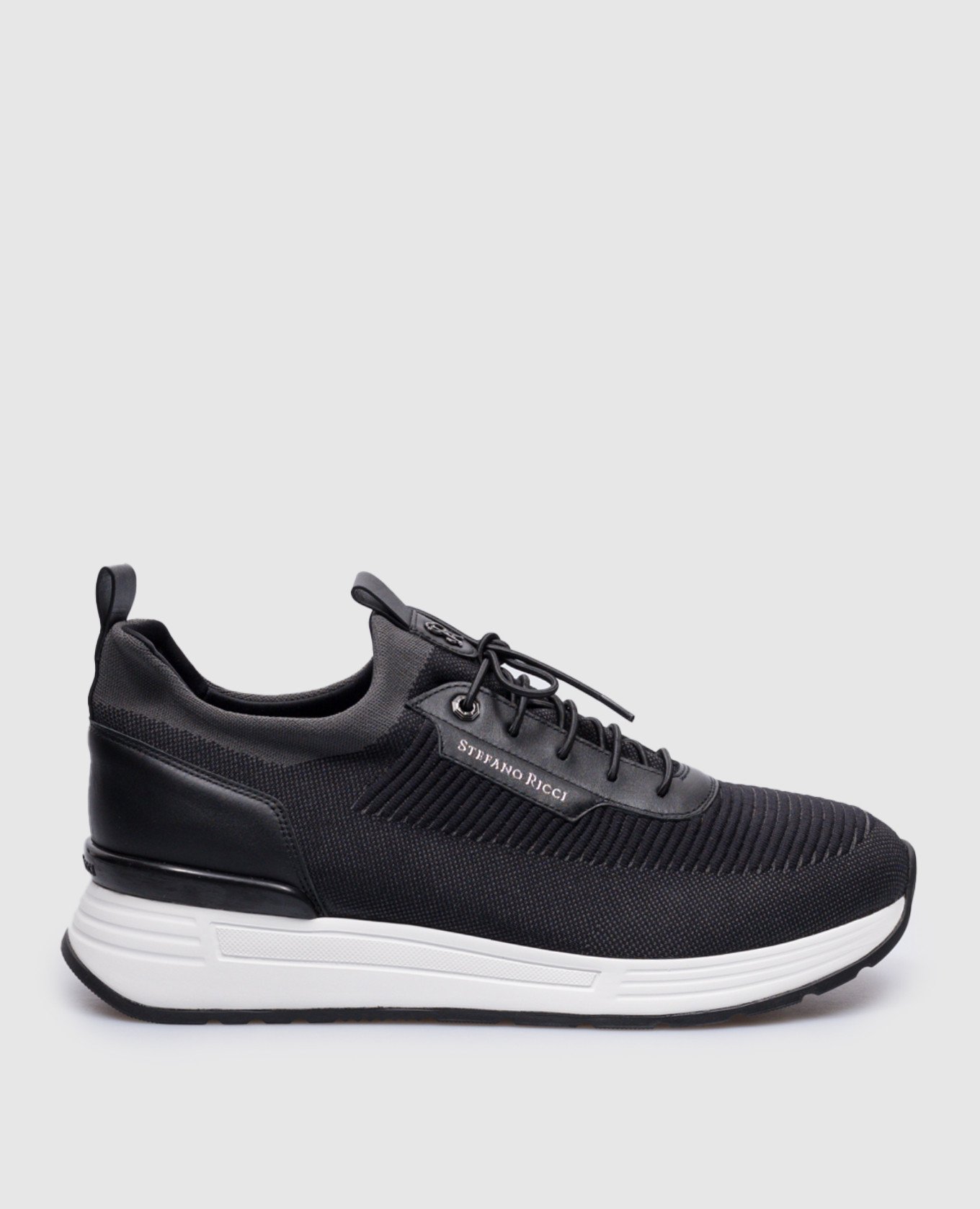 Black combination sneakers with logo