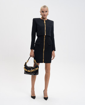 Balmain Чорний укорочений жакет з вовни FF0SD228WC09
