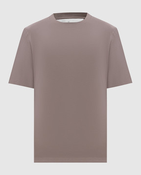 Brunello Cucinelli Бежевая футболка прямого кроя M0B131308