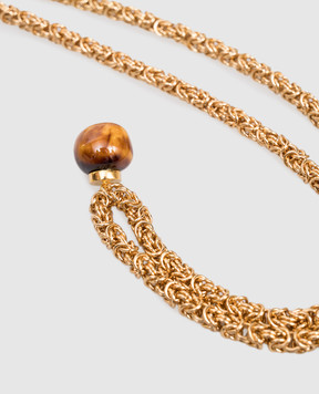 House of Fou Золотисте намисто Tulip Amber з позолотою 22 карат TULIPCHARM