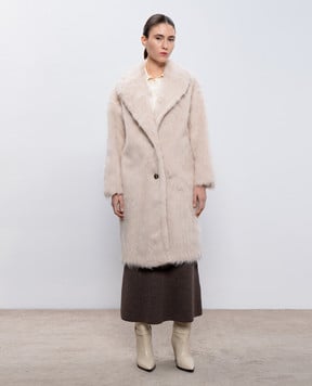 Max Mara Weekend Бежевое пальто с альпакой CANTONE