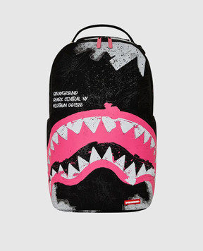 Sprayground Дитячий чорний рюкзак SHARK CENTRAL ACRYL ART 910B7631NSZ