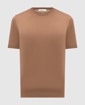 Cashmere&Whiskey Бежевая футболка с шелком и кашемиром FS03