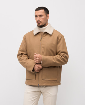 Peserico Коричневая куртка с шерстью R522472188A