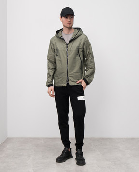 Moncler Зелена вітровка з брендованою тасьмою K10911A0019268352