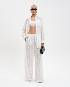 Off-White Біла сорочка у візерунок логотипа Off 2DB56DT25FAB002