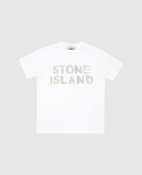 Stone Island Детская футболка с принтом логотипа K1S162100010S012568