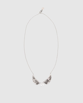 Palm Angels Сріблястий ланцюжок Wings PMOB12CS25MAT001