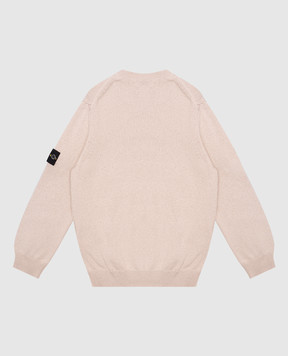 Stone Island Детский бежевый свитер со съемным патчем логотипа K1S165100010S00D368