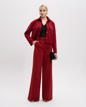 Max Mara Красная укороченная куртка TALAMO с шерстью TALAMO