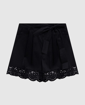 Twinset Черные шорты с кружевом 251TT2096