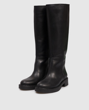 Babe Pay Pls Чорні шкіряні чоботи 519201KO