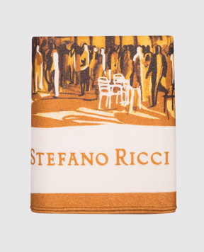 Stefano Ricci Оранжевый плед из кашемира Florence MWA44110FL7521
