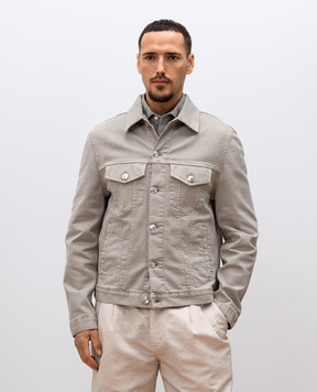 Brunello Cucinelli Сіра джинсова куртка M277P6910