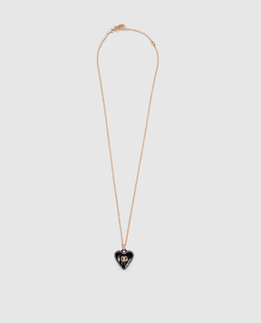 Dolce&Gabbana Золотистий ланцюжок з підвіскою у формі серця WNR6I1W1111