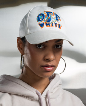 Off-White Біла кепка з логотипом OWLB044S24FAB011