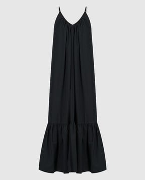 ANNECLAIRE Черное платье с воланом D0698402