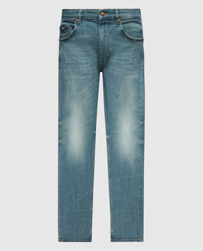 Versace Jeans Couture Голубые джинсы с эффектом потертости 76GAB5S0CDW96