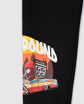 Sprayground Детские утепленные черные джогеры Vandals Squad SPY1348G