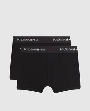 Dolce&Gabbana Дитячий набір чорних трусів-боксерів L4J701ON00G