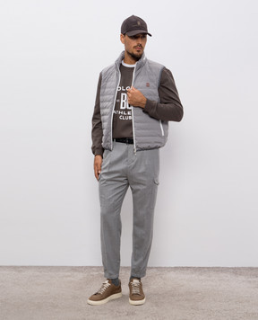 Brunello Cucinelli Коричневий світшот з принтом MW8633380G