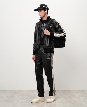 Palm Angels Чорна куртка з вишивкою логотипа PMBD058F24FAB002