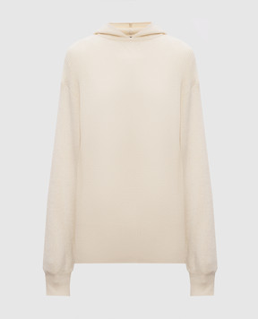 Loro Piana Білий светр Mersey з кашеміру з капюшоном FAP6135