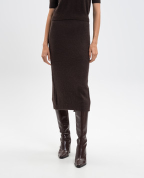 Twinset Коричнева спідниця з вовною 252TT3186