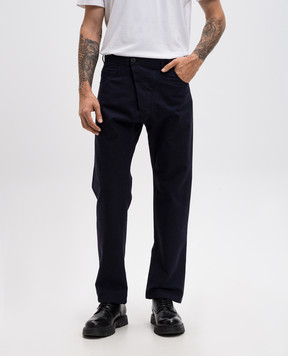 Jan Jan Van Essche Сині штани з вовною TROUSERS70COWOWASHEDT