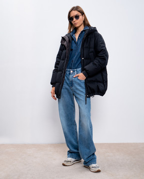 Brunello Cucinelli Голубые джинсы с цепочкой мониль с эффектом потертости MA095P5808