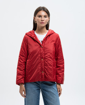 Max Mara Червона куртка GREENPI з нашивкою логотипа GREENPI